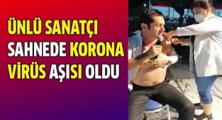 Ünlü sanatçı sahnede korona virüs aşısı oldu