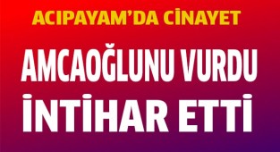 Amcaoğlunu vurdu, intihar etti