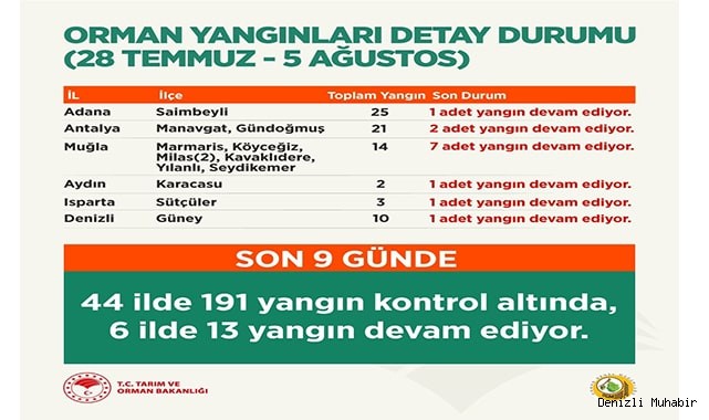 Bakanı Pakdemirli, orman yangınlarına ilişkin son durumu paylaştı