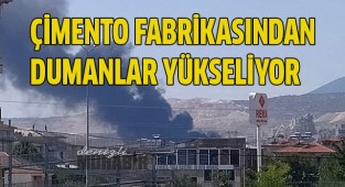 Çimento fabrikasının katı atık dönüşüm tesisinde yangın
