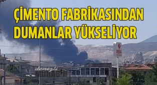 Çimento fabrikasının katı atık dönüşüm tesisinde yangın