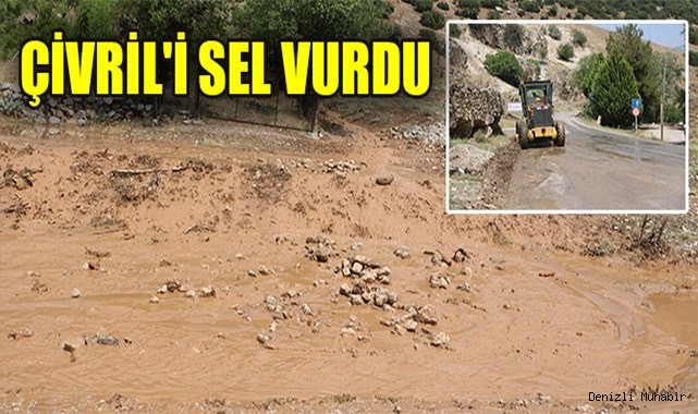 Çivril’de sel etkili oldu