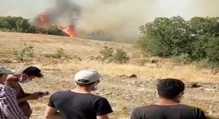 Denizli'de 2 kere kontrol altına alınan yangın tekrar başladı