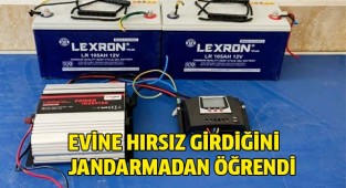 Evine hırsız girdiğini sabah jandarmadan öğrendi