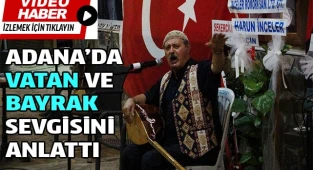Halk ozanı aşıklar, saz ve sözleri ile vatan ve bayrak sevgisini anlattı