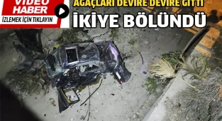 Hurda yığınına dönen araçtan sağ çıktı
