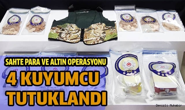 Piyasa değeri 10 milyon TL olan sahte para ve altın ele geçirildi