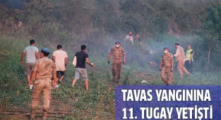 Tavas yangınına 11. Komando Tugayı yetişti