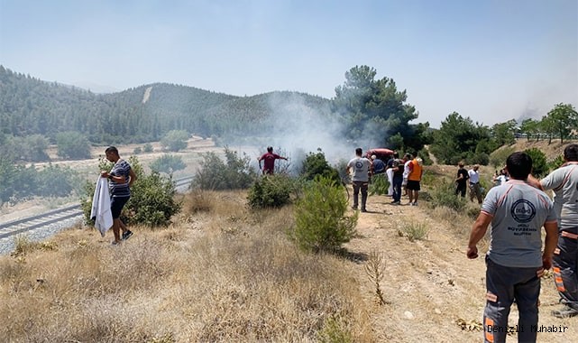Tren yolu üzerindeki 4 noktada yangın