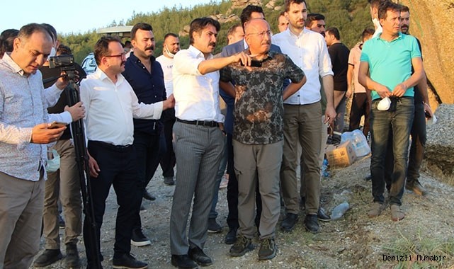 Vali Atik ve Başkan Zolan söndürme çalışmalarını yerinden takip etti