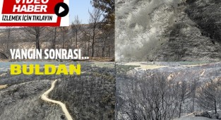 Yangının izleri gün ağarınca ortaya çıktı