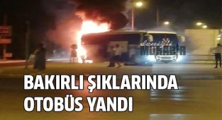 Yolcu dolu otobüs alevlere teslim oldu