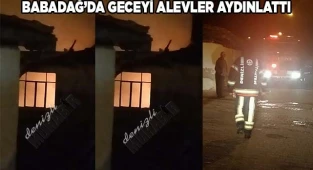 Babadağ’da geceyi alevler aydınlattı