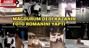 Denizlili sürücü kazanın fotoromanını yaptı