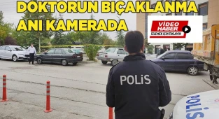 Doktora bıçak saplayıp kaçan şüpheli kamerada