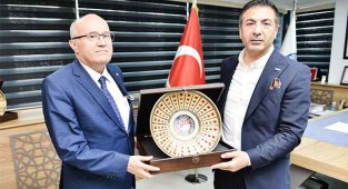 Kaymakam Balcıoğlu’ndan DTO Başkanı Erdoğan’a veda ziyareti
