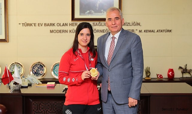 Olimpiyat şampiyonundan Başkan Zolan'a ziyaret