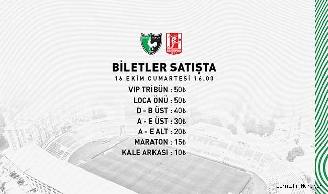 Altaş Denizlispor - Balıkesirspor maçının biletleri satışa çıktı