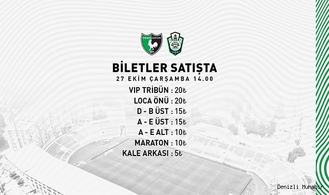 Altaş Denizlispor - Gema Polimer Şile Yıldızspor biletleri satışta