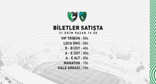 Altaş Denizlispor - Kocaelispor maçının biletleri satışa çıktı