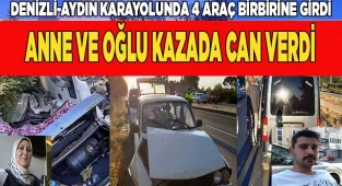 Aydın-Denizli yolunda trafik kazası: 2 ölü, 2 yaralı