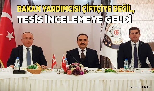 Bakan Yardımcısı tesis incelemeye geldi