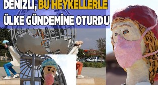 Çocukları korkutan, sağlıkçıları üzen heykeller