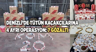 Denizli’de tütün kaçakçılarına 4 ayrı operasyon: 7 gözaltı