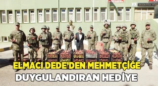 Elmacı Dede'den Mehmetçiğe duygulandıran hediye