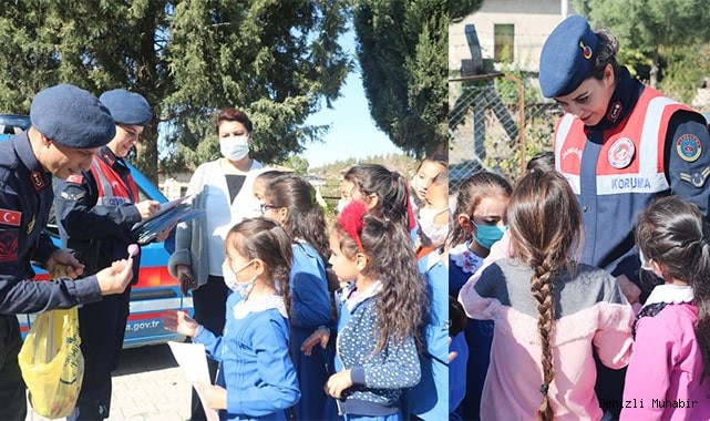 Jandarma çocuklara doğa ve hayvan sevgisini anlattı