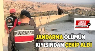 Jandarma ölümün kıyısından çekip aldı