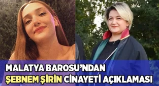 Malatya Barosu'ndan Şebnem Şirin cinayeti açıklaması