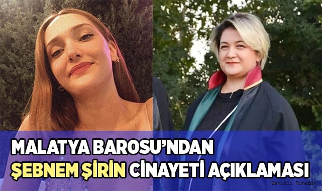 Malatya Barosu'ndan Şebnem Şirin cinayeti açıklaması