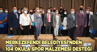Merkezefendi'den okullara malzeme desteği