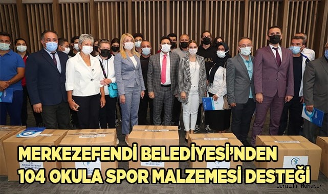 Merkezefendi'den okullara malzeme desteği