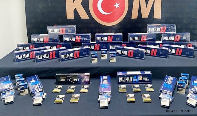 Onlarca paket kaçak sigara yakalandı