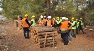 Orman işçilerine uygulamalı eğitim verildi