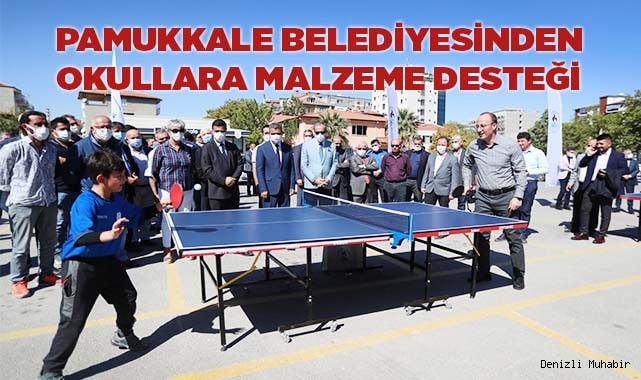 PAMUKKALE BELEDİYESİNDEN OKULLARA MALZEME DESTEĞİ