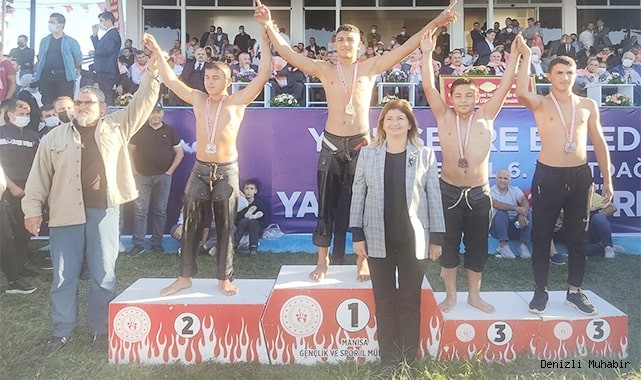 Pamukkaleli pehlivan altın madalya kazandı