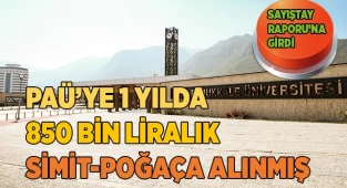 PAÜ’ye 1 yılda alınan 850 bin TL’lik simit poğaça Sayıştay raporuna girdi