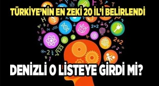 Türkiye'nin en zeki 20 il'i belli oldu