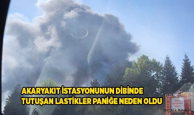 Tutuşan lastikler paniğe neden oldu