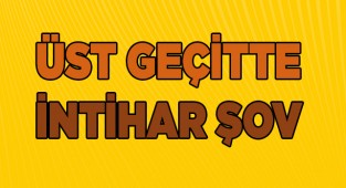 Üst geçitte intihar şov