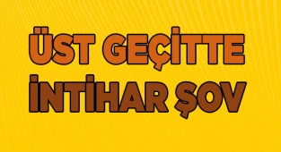 Üst geçitte intihar şov