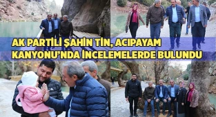 AK Partili Şahin Tin, Acıpayam Kanyonu’nda incelemelerde bulundu