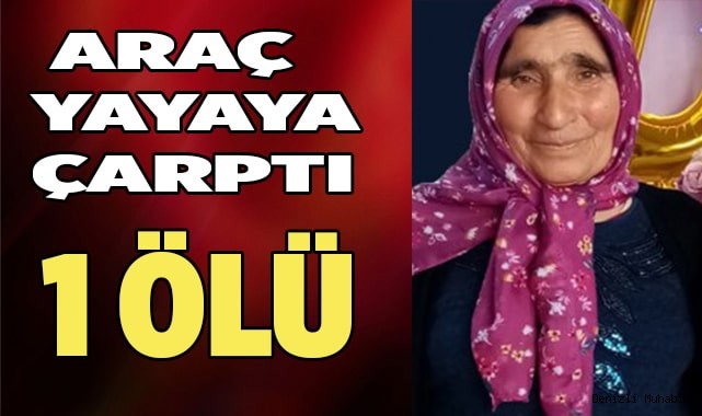Araç yayaya çarptı. 1 Ölü