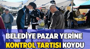 Belediye pazar yerine kontrol tartısı koydu