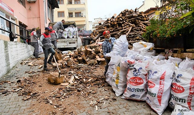 Buldan Belediyesinden yakacak yardımı