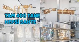 Denizli'de 400 adet altın görünümlü sahte takı eşyaları ele geçirildi