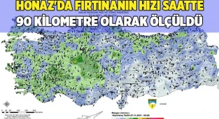 Honaz'da fırtınanın hızı saatte 90 kilometre olarak ölçüldü